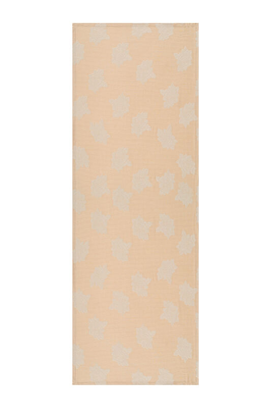 Rose Viscose Jacquard Shawl Tan - 1