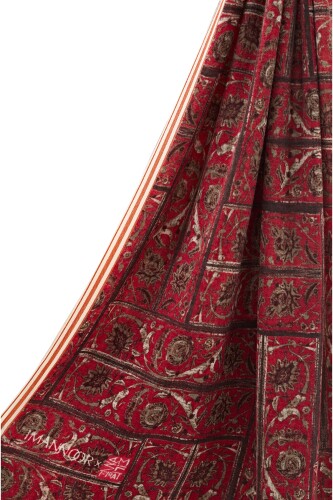 Şadırvan Kırmızı Yün Şal - 2