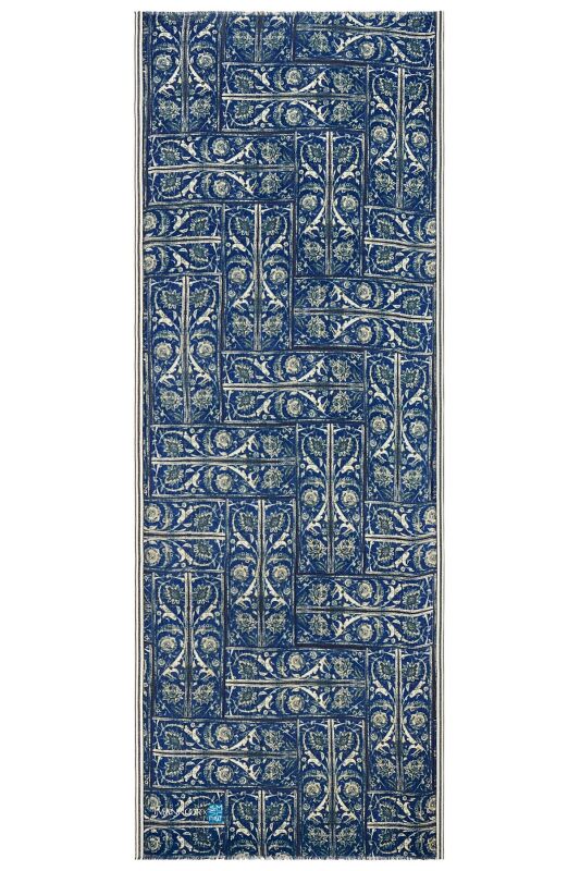 Şadırvan Lacivert Yün Şal - 1