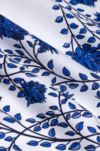 Şakayık Beyaz Tivil İpek Eşarp 90x90 - Imannoor (4)