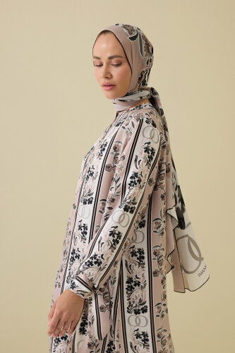 Salıncak Pudra Krep İpek Şal 70x210 - Imannoor