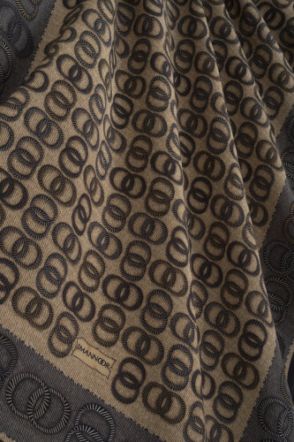 Sarma Noor Bej Pamuk Floş Şal 70x210 - Imannoor (2)