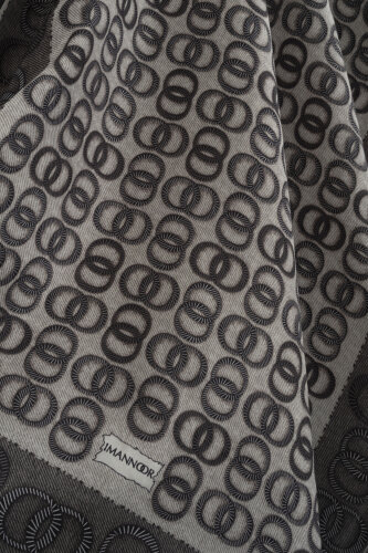 Sarma Noor Siyah-Beyaz Pamuk Floş Şal 70x210 - Imannoor (4)