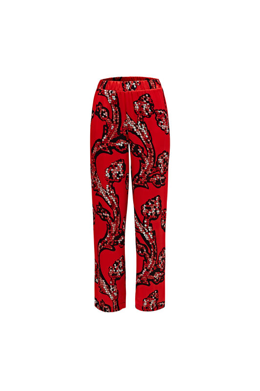 Sarmaşık Kırmızı Pantolon - 1