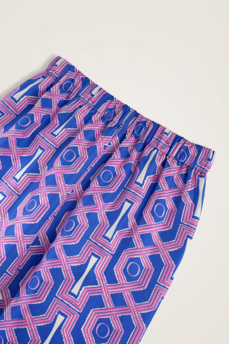 Selçuk-i Kafes Fuşya-Saks Tivil İpek Pantolon - Imannoor (4)