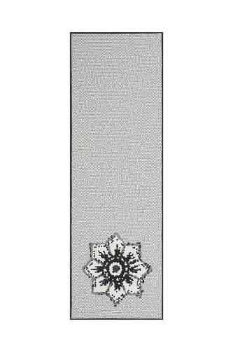 Selçuklu Mozaiği Tek Beyaz Floş Viskon Şal - 1