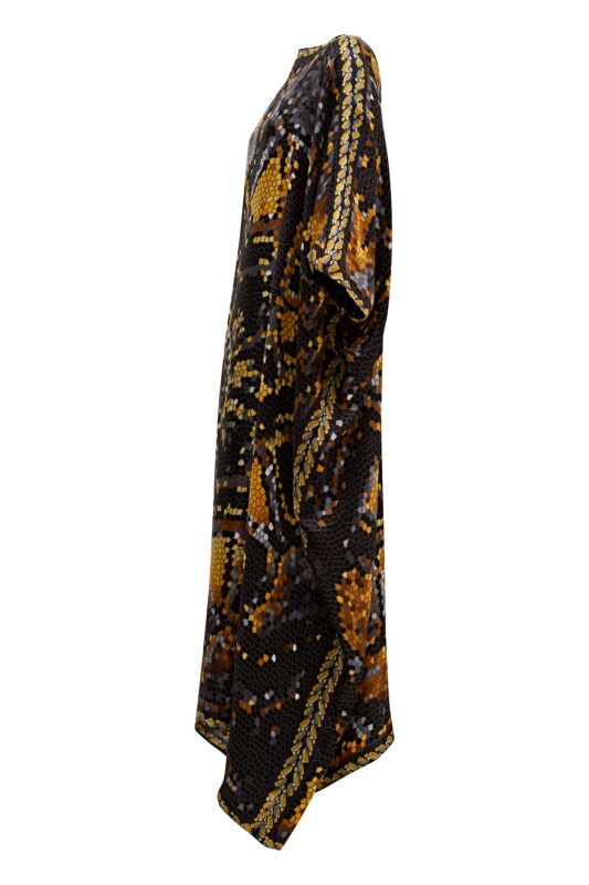 Selçuklu Mozaik Altın İpek Kaftan - 3