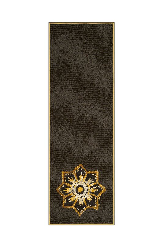 Seljuk Mosaic Simple Shawl Black - 1