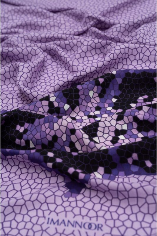 Seljuk Mosaic Simple Shawl Lilac - 2