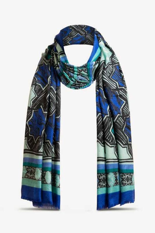 Seljuk Star L. Cashmere Silk Shawl Purple - 5