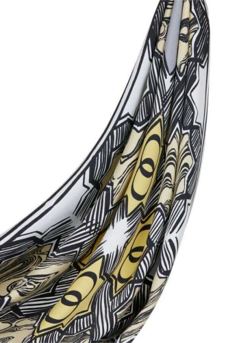 Seljuk Star S Twill Silk Scarf Gold - 7