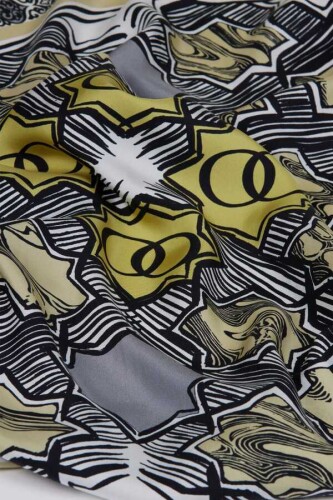 Seljuk Star S Twill Silk Scarf Gold - 3