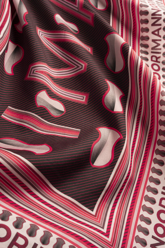 Sevgili'nin Ayak İzi Nar Çiçeği Pamuk İpek Şal 83x203 - 2