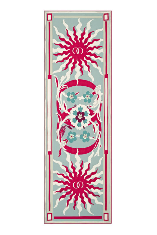Shalimar Silk Shawl Fuchsia - 1