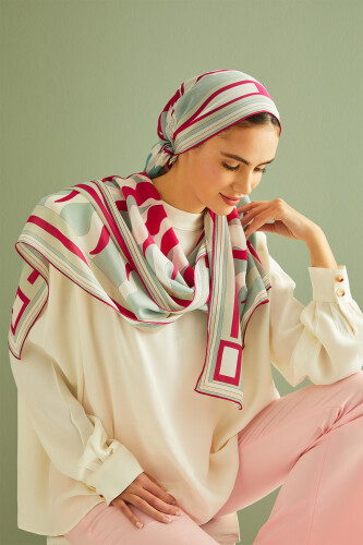Shalimar Silk Shawl Fuchsia - 2