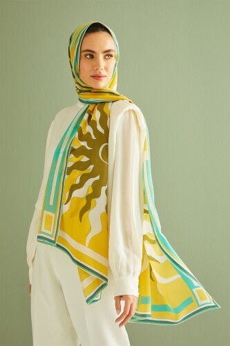 Shalimar Silk Shawl Yellow - 2