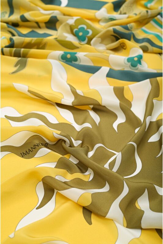 Shalimar Silk Shawl Yellow - 3