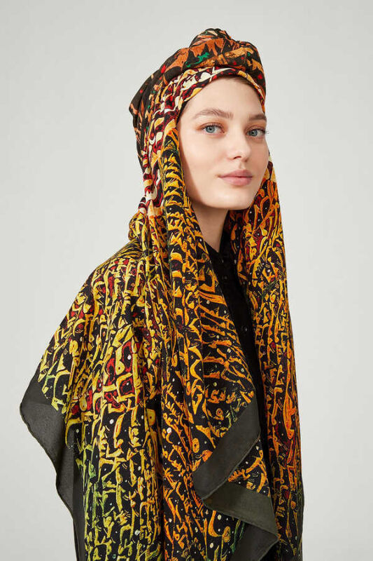 Shams Silk Shawl Warmossgreen - 4