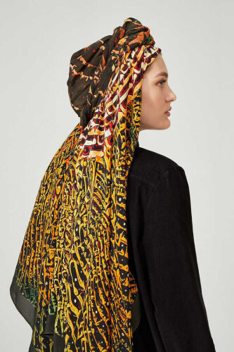 Shams Silk Shawl Warmossgreen - 5