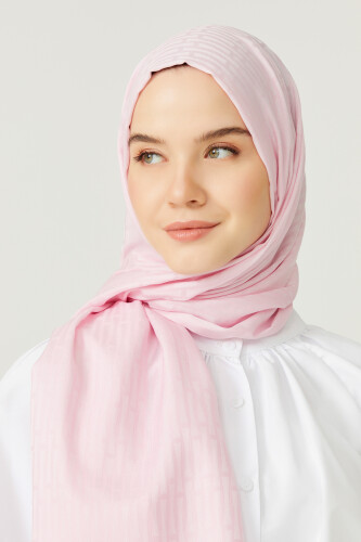 Shuttle Cotton Silk Shawl Pink - 6