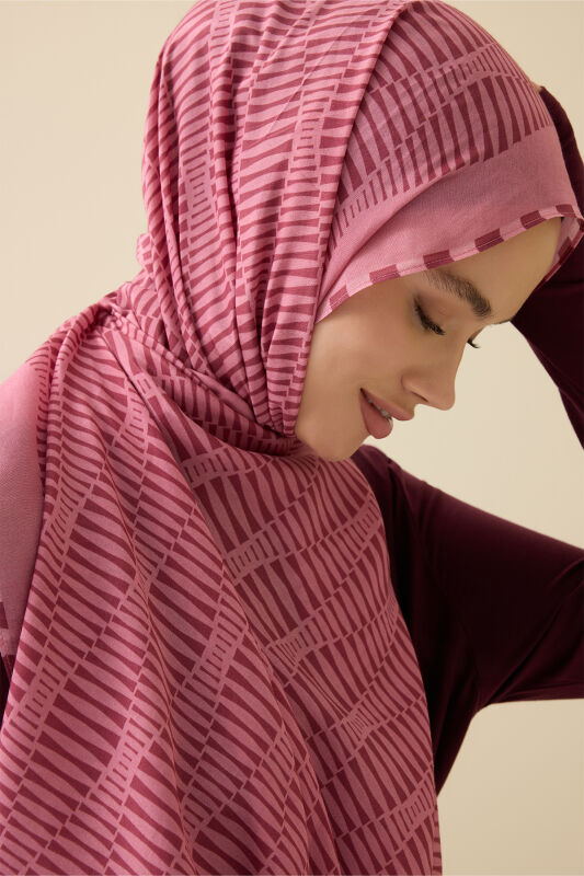 Shuttle Pink Cotton Floss Shawl - 5