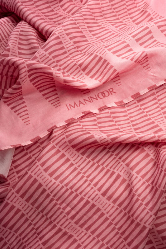 Shuttle Pink Cotton Floss Shawl - 4