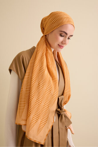 Shuttle Saffron Cotton Floss Shawl - 5