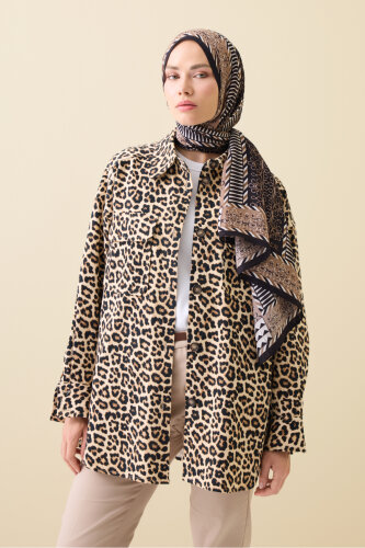 Sırma Haki Floş Viskon Şal 72x212 