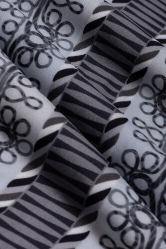 Sırma Koyu Gri Floş Viskon Şal 72x212 - 4