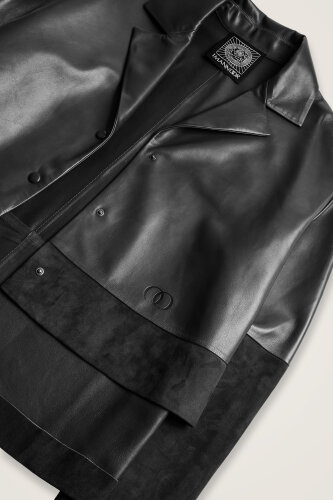 Siyah Kısa Deri Ceket - 3