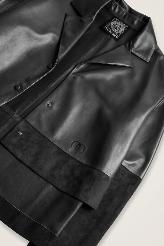 Siyah Kısa Deri Ceket - 3