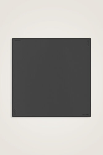 Solid Color Anthracite Crepe Silk Scarf - 2