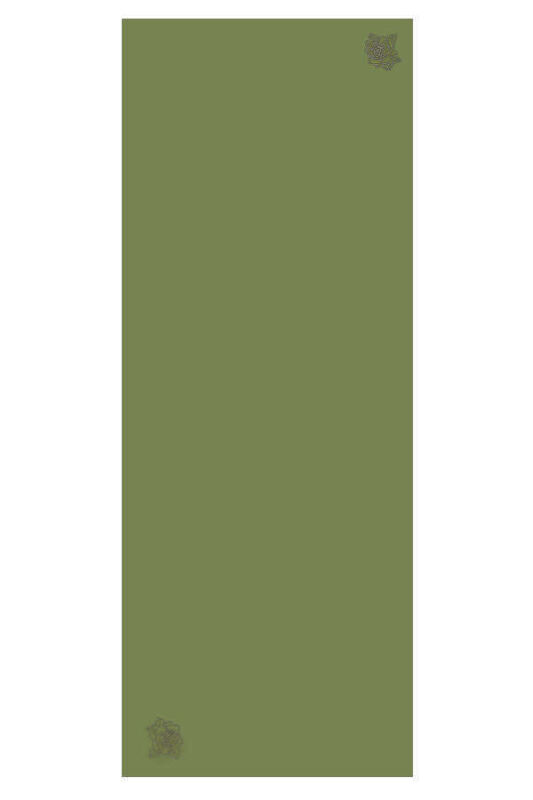 Solid Mongol Silk Shawl Khaki - 1
