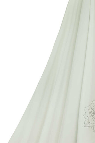 Solid Mongol Silk Shawl Light Grey - 5