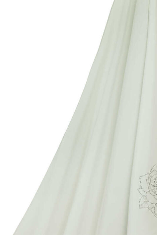 Solid Mongol Silk Shawl Light Grey - 5