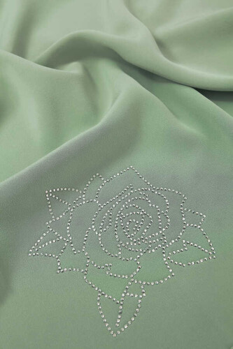 Solid Mongol Silk Shawl Pale Green - 3