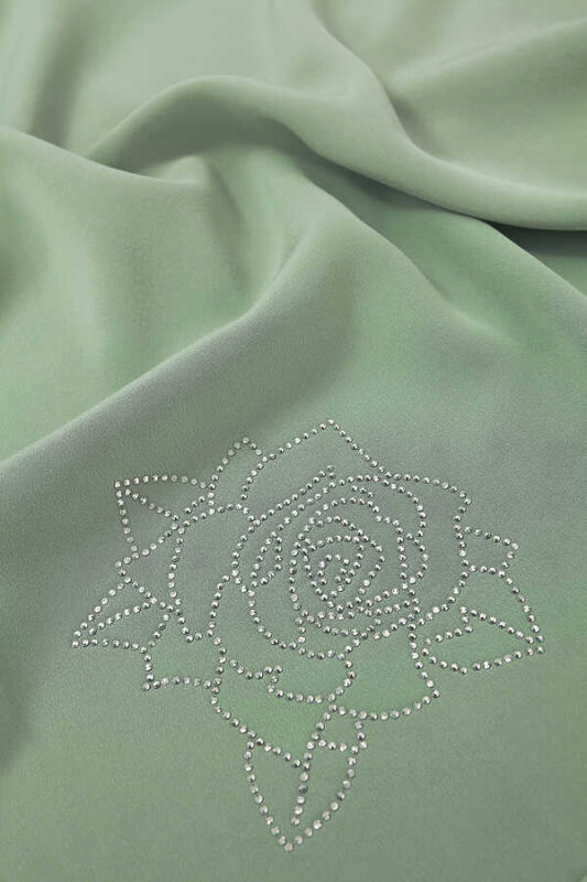 Solid Mongol Silk Shawl Pale Green - 3