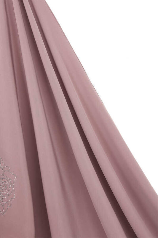 Solid Mongol Silk Shawl Rose - 5