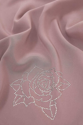 Solid Mongol Silk Shawl Rose - 3