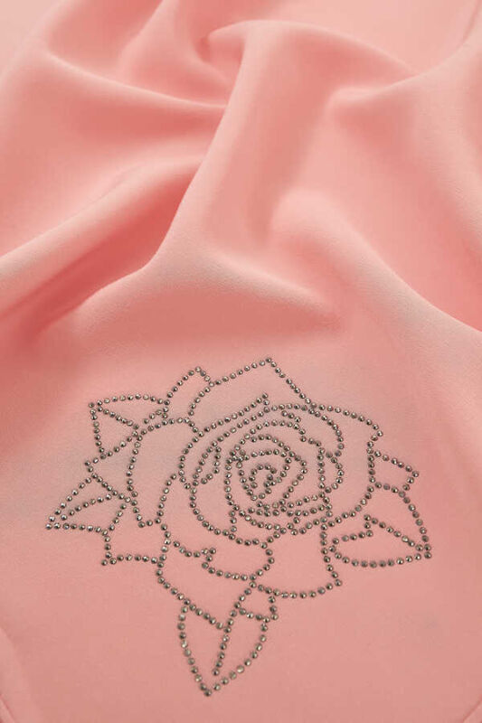 Solid Mongol Silk Shawl Salmon - 3