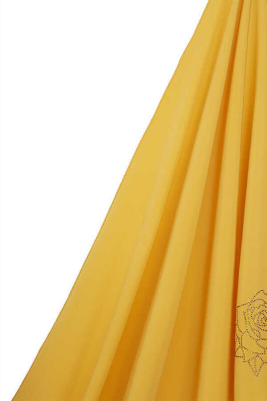 Solid Mongol Silk Shawl Yellow - 4