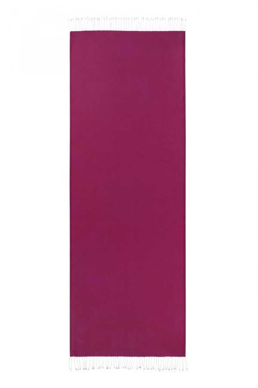 Solid Reversible Silk Shawl Fuchsia - 1