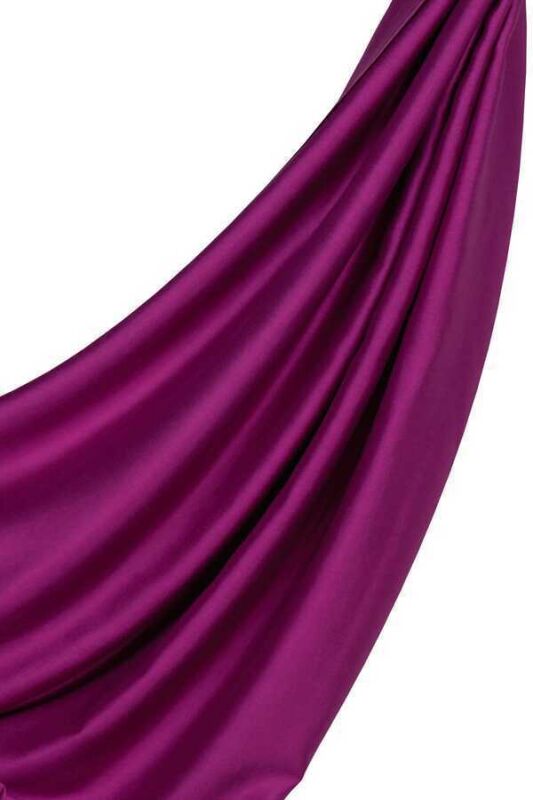 Solid Twill Silk Shawl Fuchsia - 4