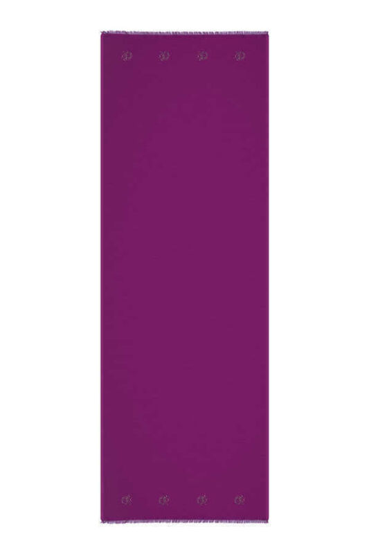 Solid Twill Silk Shawl Fuchsia - 1
