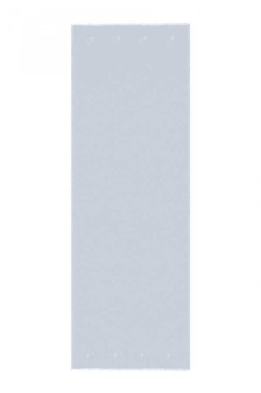 Solid Twill Silk Shawl Light Grey - 1