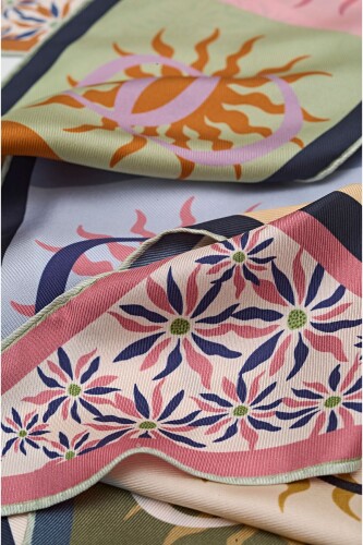 Star Flower Twilly Foulard Pink - 3