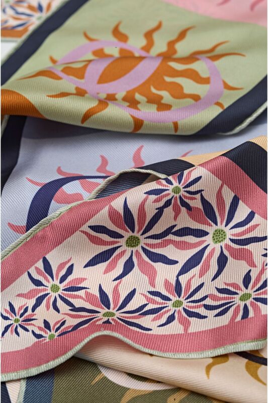 Star Flower Twilly Foulard Pink - 3