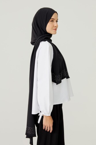 Stony Silk Shawl Black - 2