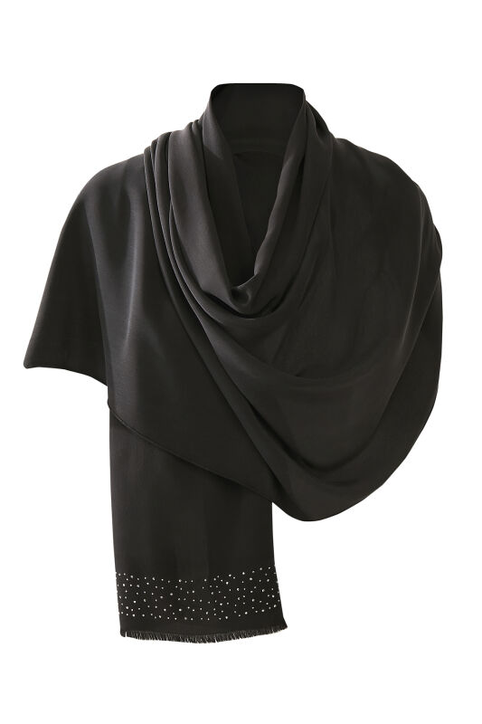 Stony Silk Shawl Black - 7