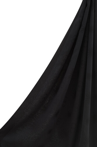 Sun Cotton Silk Shawl Black - 3